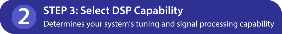 Amplifier selection guide step 2 DSP requirements