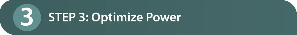 Amplifier selection guide step 3 power optimization